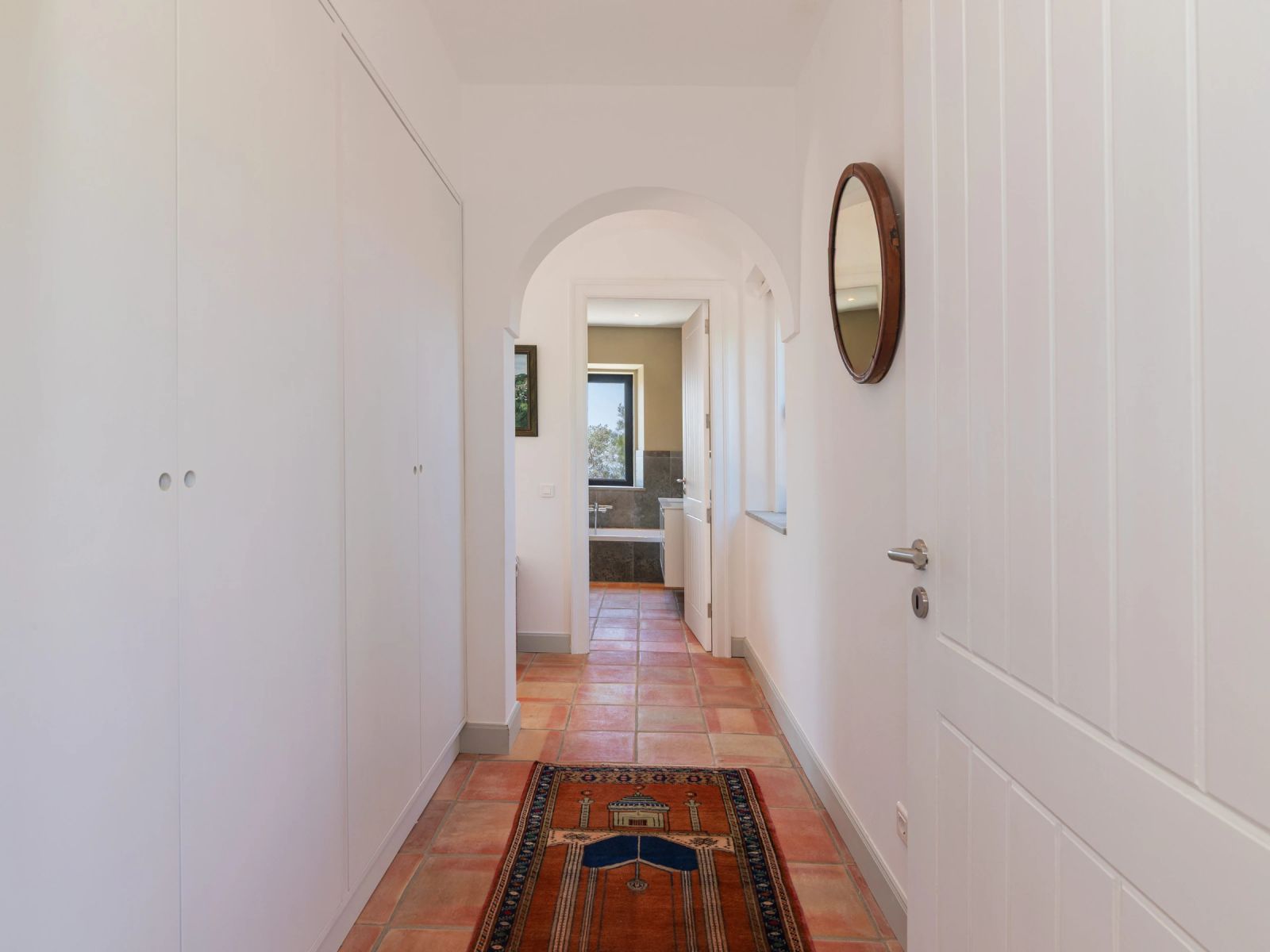 A walk-in closet at the villa