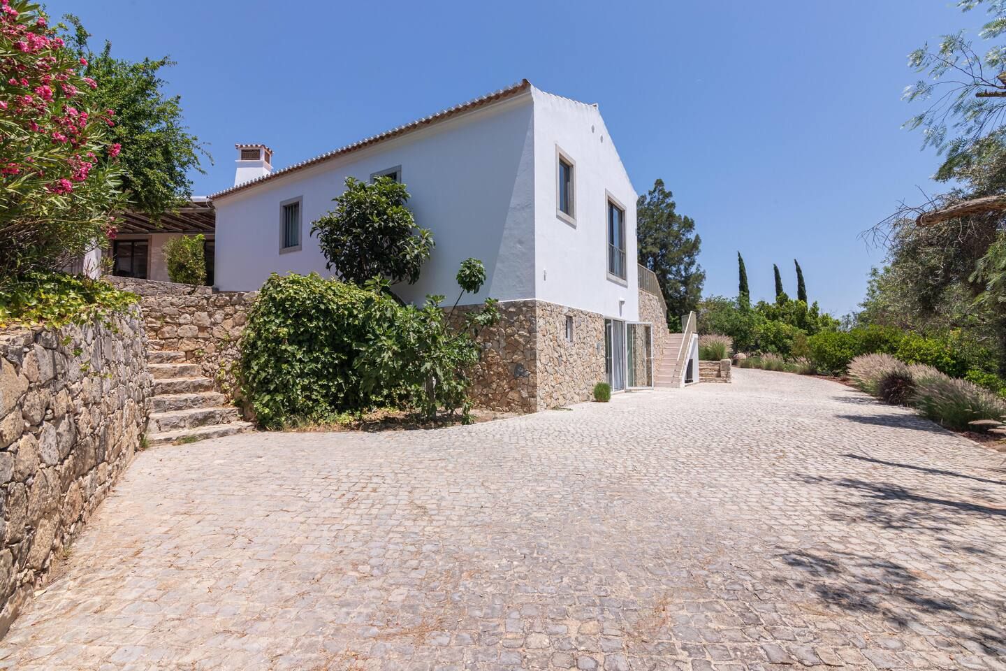 The villa's exterior
