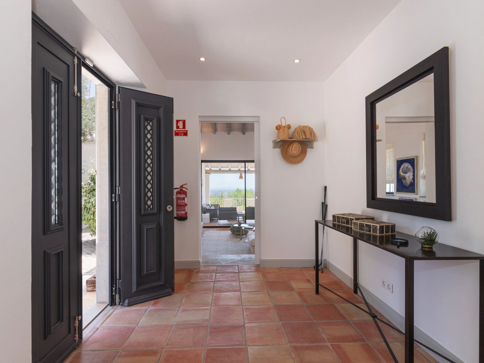 The villa's entrance foyer