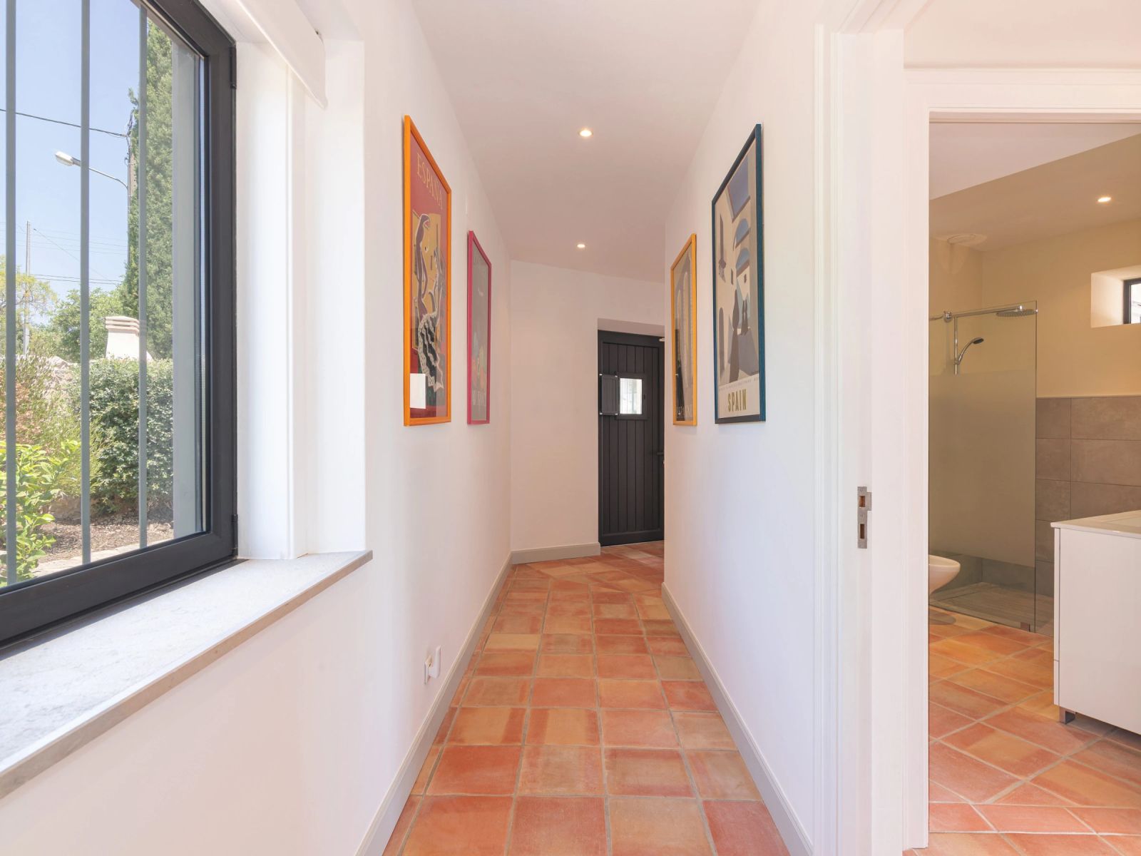 A hallway in the villa