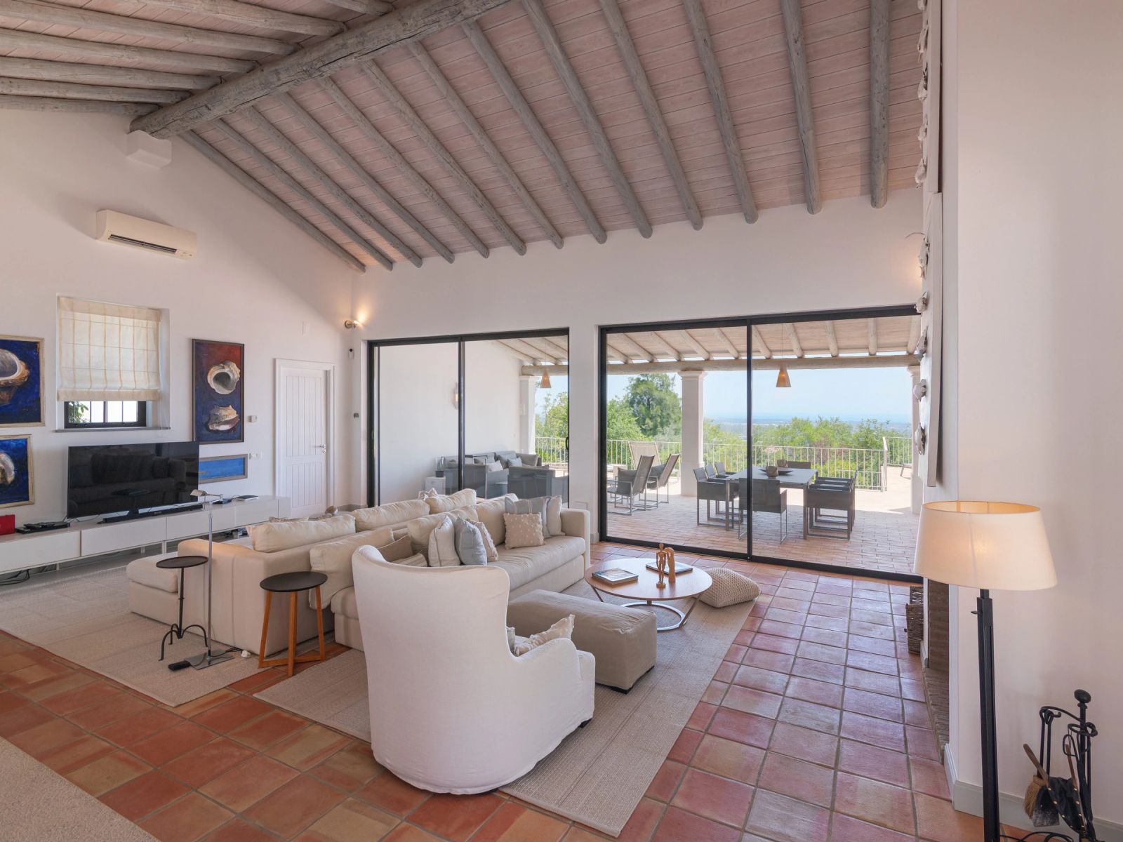 The villa's living room