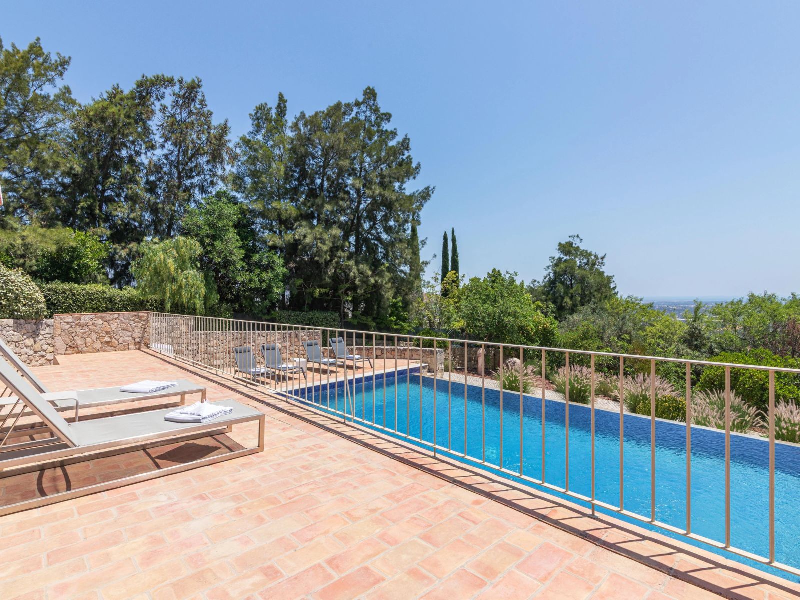 The villa's second pool